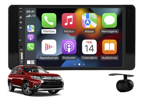 Central Multimidia Apple Carplay Mitsubishi Outlander 2015