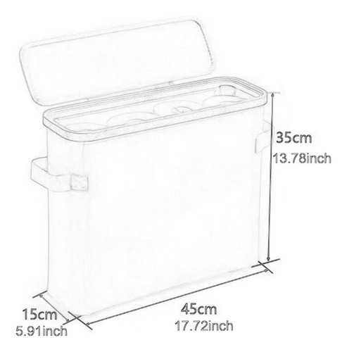 Caja De Almacenamiento De Rollos De Papel Higiénico De Gris