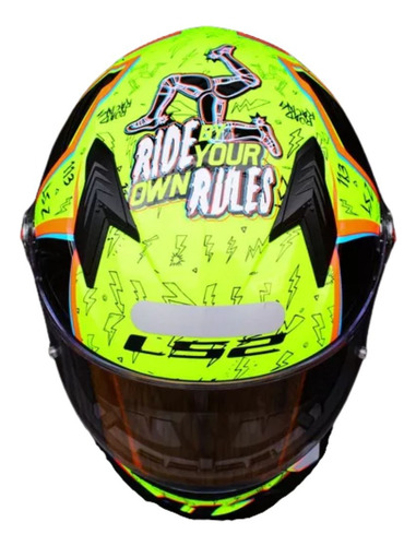Capacete Ls2 Rafael Paschoalin Amarelo E Balaclava Amarelo Paschoalin 60