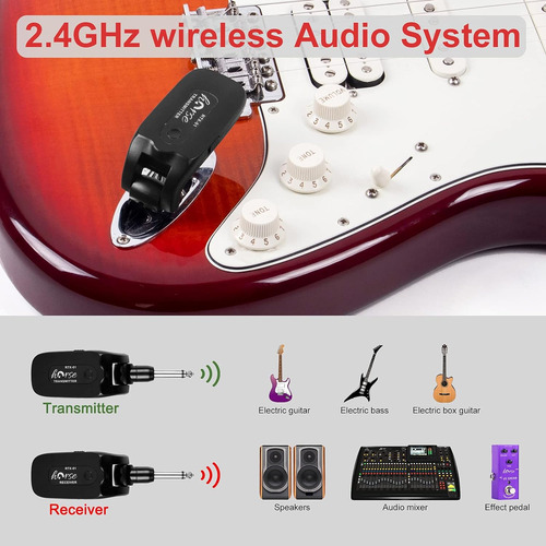 Sistema Inalámbrico De Guitarra, Juego De Receptor Y T...