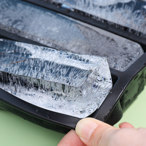 Molde De Hielo Con Tiras Cuadradas De Silicona, Bandejas Par