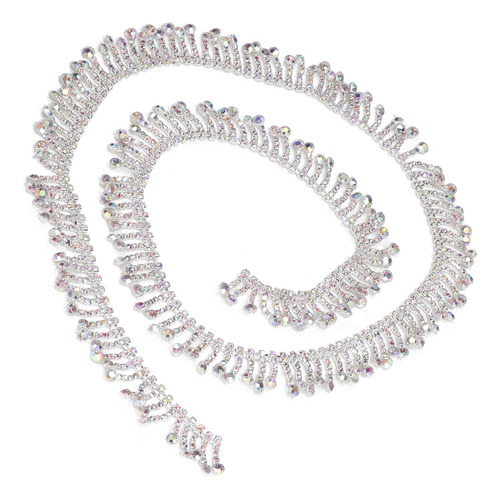 Cadena De Borlas Con Diamantes De Imitación, Forma Redonda,