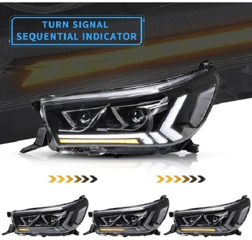 Faro Led Hilux Revo Led Headlight Drl Luz Dinámica
