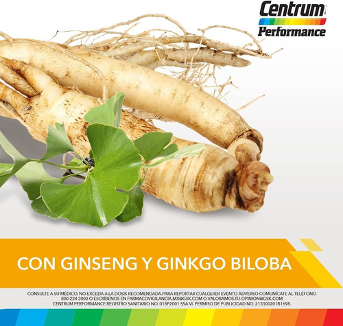 Imagen 5 de 9 de Centrum Performance C/100 Tabletas Multivitaminico Adultos