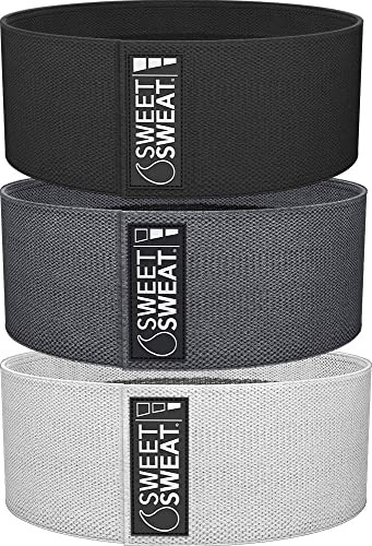 Sweet Sweat Hip Bands And Resistance Set With 3 Levels Of Re