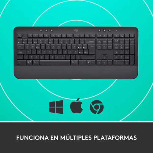 Teclado Bluetooth Signature K650 Ergonómico Negro Logitech