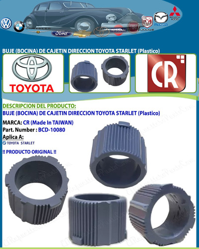 Buje De Cajetin Direccion Toyota Starlet (plastico)