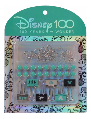 Set De Oficina Mooving Maw Disney 100 Kit 3 En 1 Iman Clips