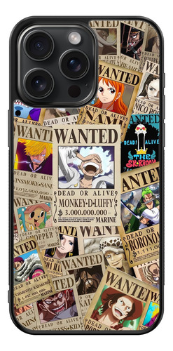 Funda One Piece Monkey D Luffy Zoro Nami Sanji Robin Chopper Negro Iphone 16
