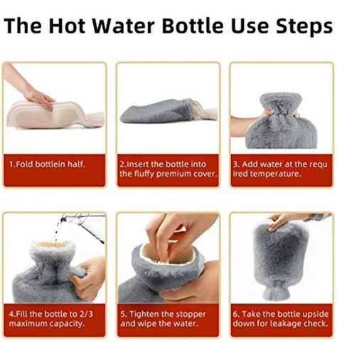 Botella De Agua Caliente De Goma 2l Para Calambres Cuello