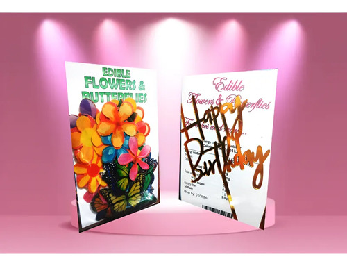 Mariposas De Oblea Comestible Para Decorar Postres 60pzs