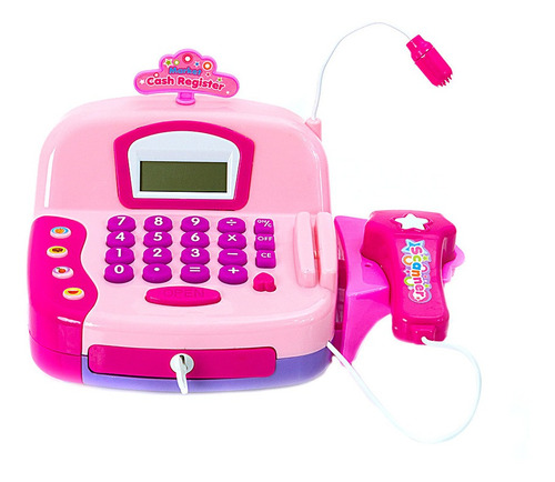 Caixa Registradora Rosa Funciona De Verdade Com Calculadora