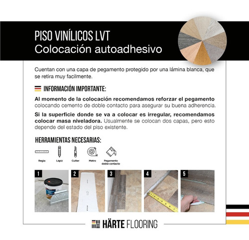 Piso Vinilico Autoadhesivo Pvc Lvt 2mm Flotante Simil Madera