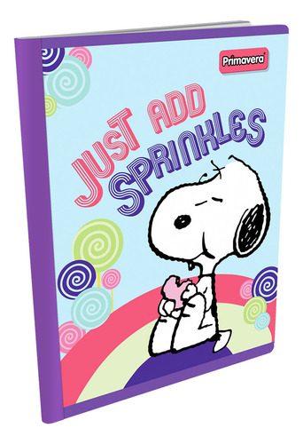 Cuaderno Cosido Peanuts Snoopy Just And Sprinkles 50 Hojas C Color Blanco