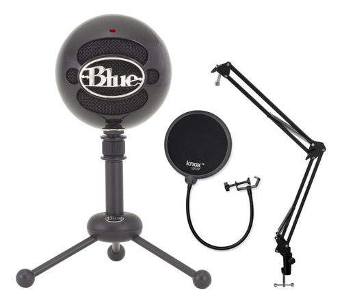 Blue Microphones Snowball Usb Micrófono (negro Brillante) Y
