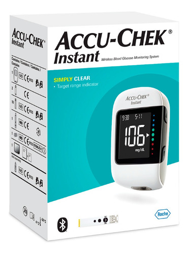 Glucometro Accu-chek Instant + 10 Tiras Y 10 Lancetas 