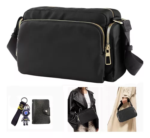 Bolso bandolera multibolsillos para mujer, ligero, suave