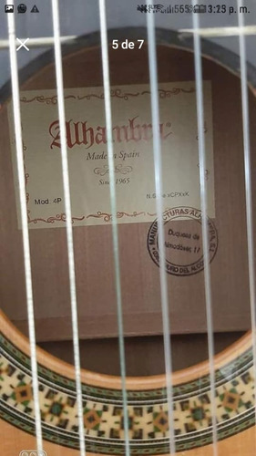Imagen 6 de 7 de Guitarra Alhambra 4p