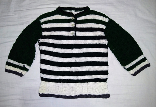 Sweater Tejido A Mano Niño/a De 18 A 36 Meses 