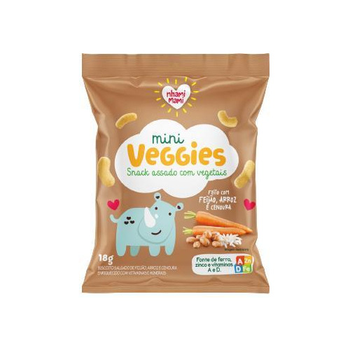 Snack Infantil Nhami Mami Mini Veggies 18g - 100% Natural