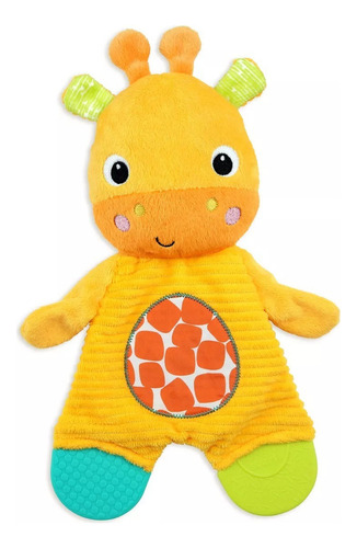 Cobertor de fixação de animais em tecido texturizado com modelador de girafa para bebês