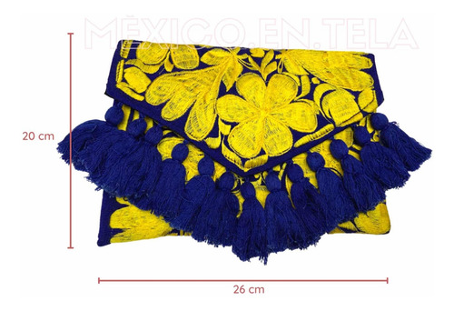 Imagen 3 de 3 de Bolsa Típica Artesanal Bordada De México