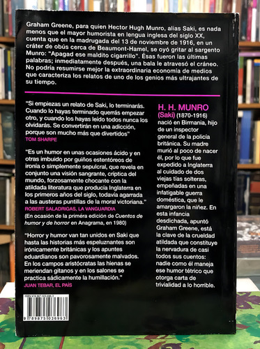 Cuentos De Humor Y De Horror - Saki - Anagrama P12