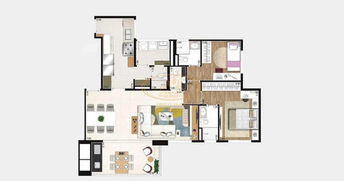 Apartamento Com 3 Dormitório(s) Localizado(a) No Bairro Lapa Em São Paulo / São Paulo - 1381:902359