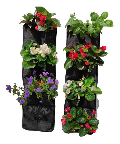 Jardín Vertical 8 Bolsillos Reforzados - 30cm X 100 Cm Largo