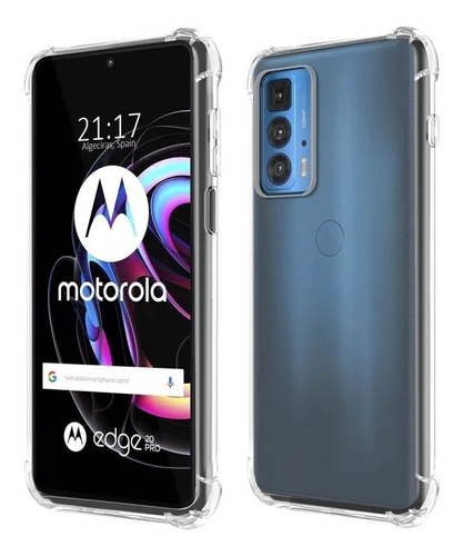 Funda Tpu Para Motorola Moto Edge 20 Pro Clear Antishock 