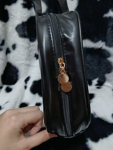 Cartera Porta Cosméticos Ideal Maquillista Lashista Manicura Negro Lisa