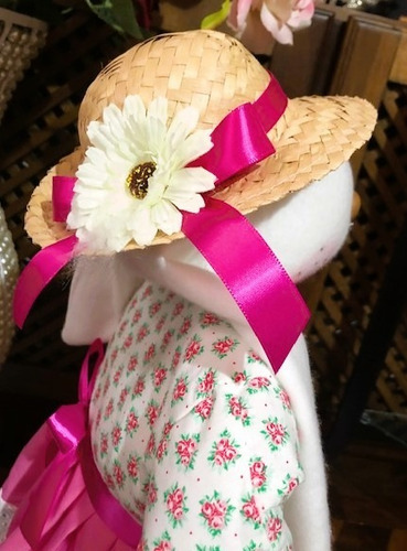 Imagem 5 de 7 de Coelha Decorativa Em Pé Cor De Rosa 65cm