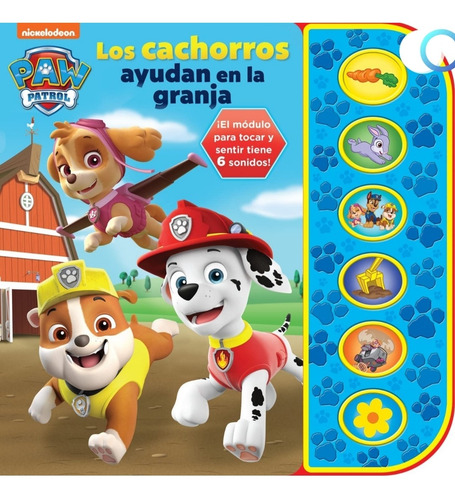 Libro 6 Sonidos Nick Jr. Paw Patrol Los Cachorros Granja