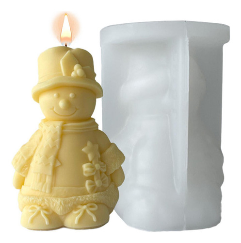 Molde De Silicona De Muñeco De Nieve Molde For Hacer Velas