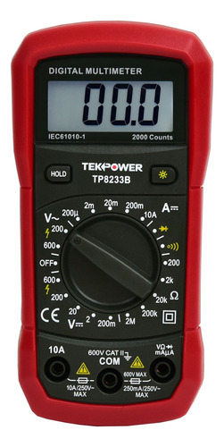 Multimetro Digital Tekpower Tp8233b 19 Rango Comprobacion