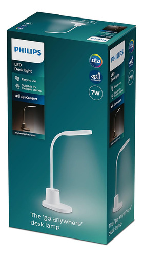 Philips - Lámpara Led De Mesa Tipo Flexo Philips Hat 4.5w