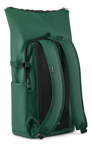 Mochila Matera Porta Notebook Termo Luxury Roll - Un Mate Color Verde Diseño De La Tela Liso