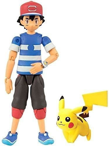 Pokemon - Boneco Ash E Pikachu - 12 Cm - Original Tomy