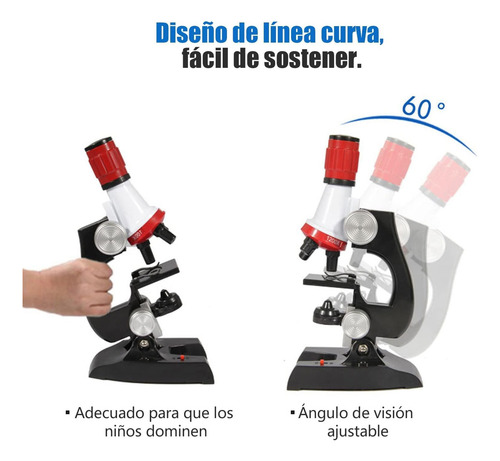 Microscopio Para Niños Discovery, Microscopio Kit 100-1200x