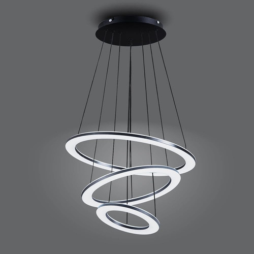 O'neeldy Led Modern Chandelier Black Lámparas Colgantes 56w 