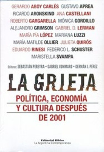 La Grieta Politica Economia Y Cultural Despues De 2001