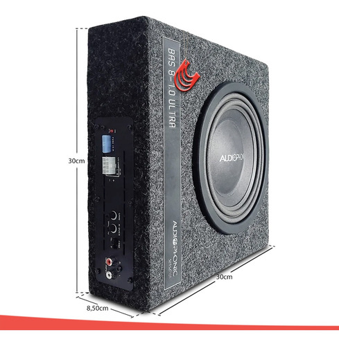 Imagem 3 de 7 de Caixa Amplificada Compacta Sub 8 Polegadas 400w Audiophonic