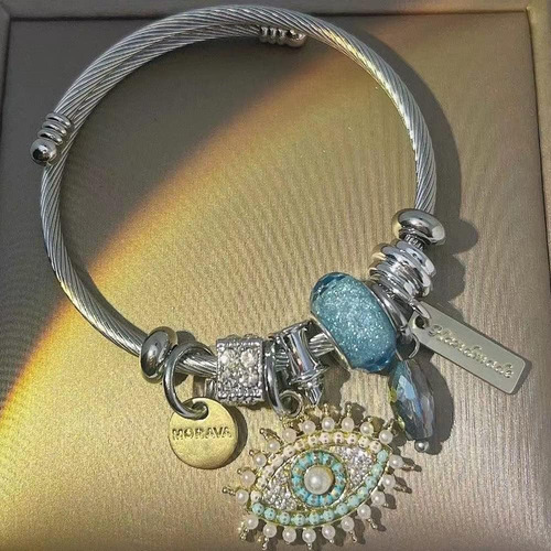 Pulsera De Acero Inoxidable Ajustable Para Mujer Regalo Or
