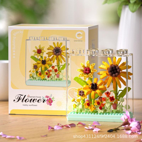 Juguete De Construcción Lego Compatible Con Ramos De Girasol