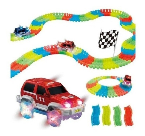 Pista De Carros Racing Tracks Mega Set + Accesorios