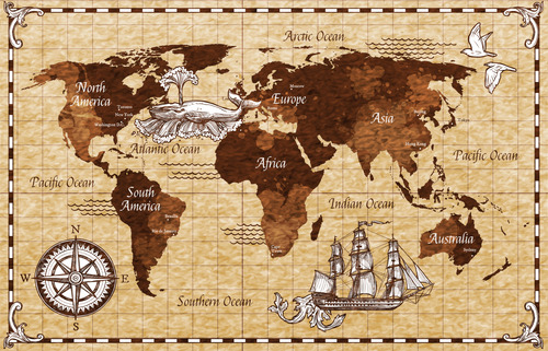 Vinilos Decorativos Mapa Mundi 100x50cm Mapa Mundi