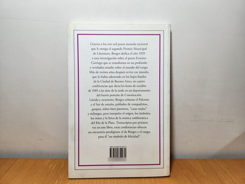 Libro Jorge Luis Borges El Tango (Usado)