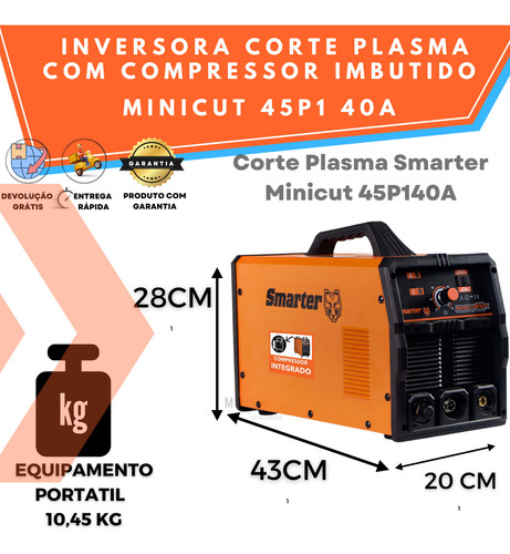 Corte Plasma Compressor Serra Pneumática Rolo Guia 12 Itens