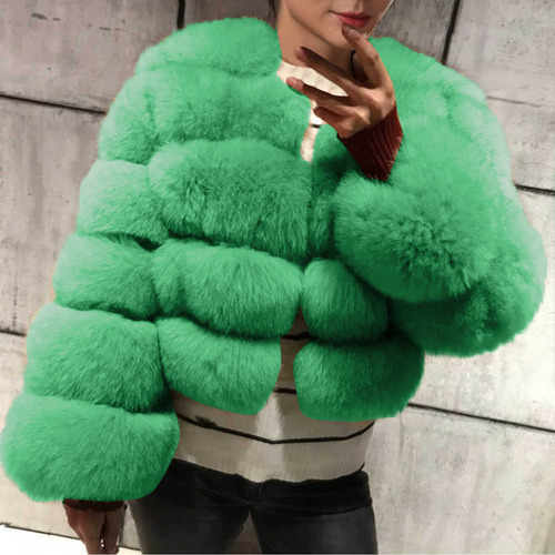 Jaqueta De PelĂșcia Feminina De Inverno, Quente E Solta, Gola