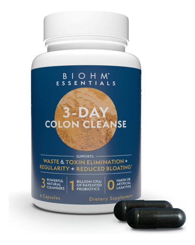 Biohm Colon Cleanse Detox Con Probioticos, Limpieza Rapida D